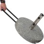 Grauer Siena Garden Schirmständer aus Granit, 40 kg, mit Edelstahlrohr und Griff.
