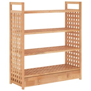 vidaXL Schuhregal mit Schublade 70x27x81 cm Massivholz Nussbaum 350359