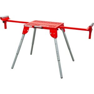 Holzmann USK1710 Kappsägen-Maschinenständer, rot/grau, höhenverstellbar und zusammenklappbar.