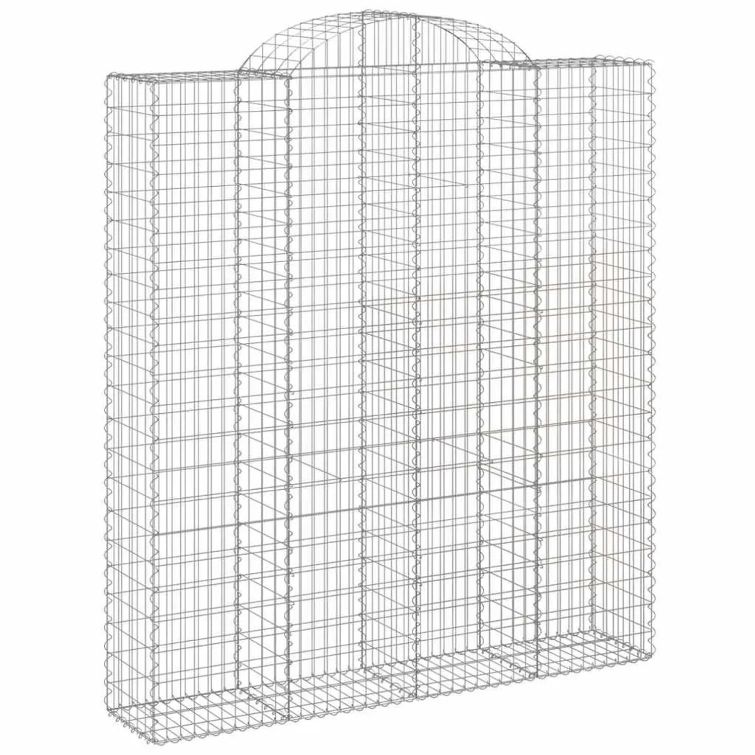 vidaXL Gabionen mit Hochbogen 9 Stk 200x50x220/240cm Verzinktes Eisen 3146453