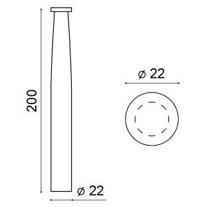 Technische Zeichnung einer weißen ORAC DECOR LUXXUS Stuck Säule K1102 mit Maßangaben.