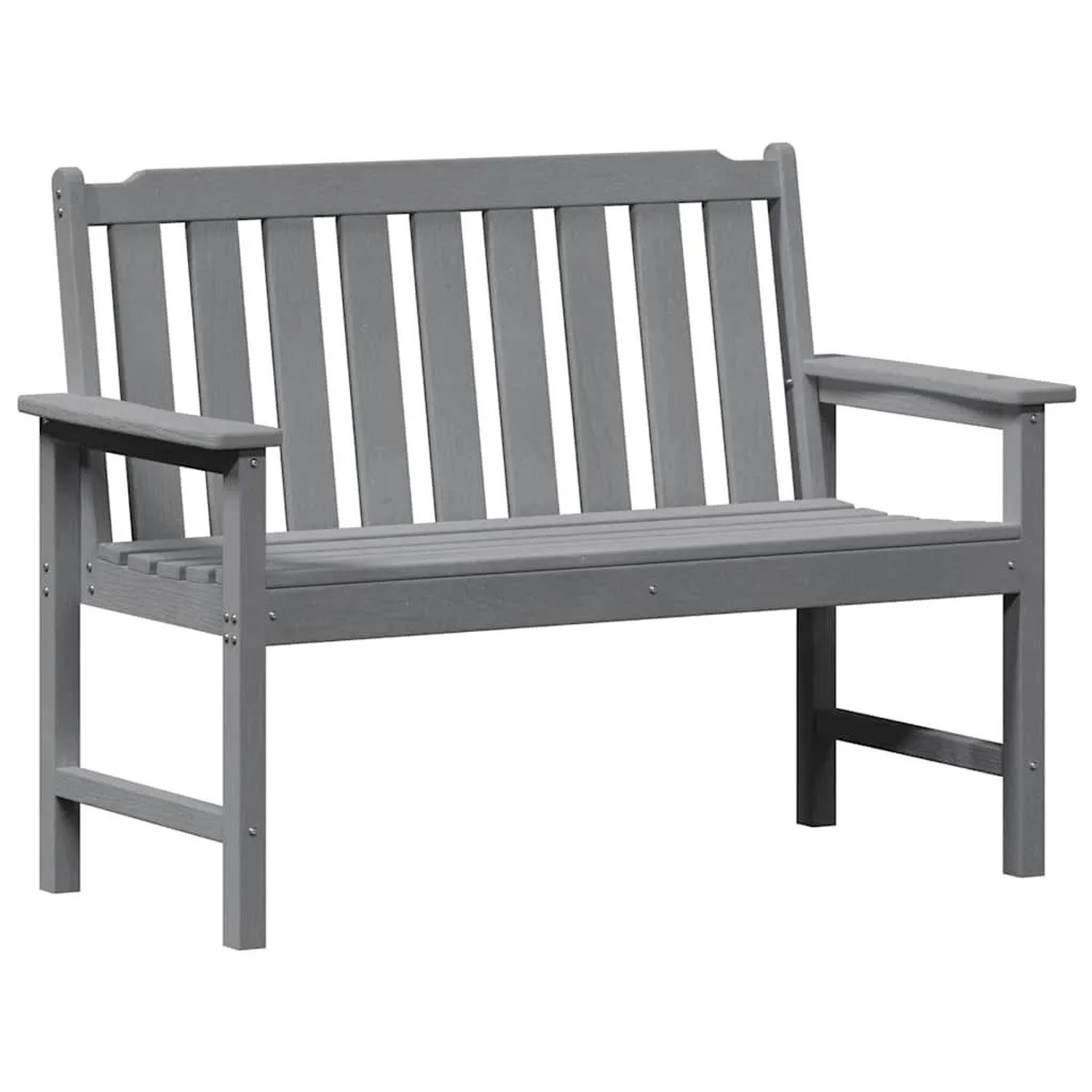 vidaXL Gartenbank Hellgrau 120 x 59 x 88 cm HDPE 42006603