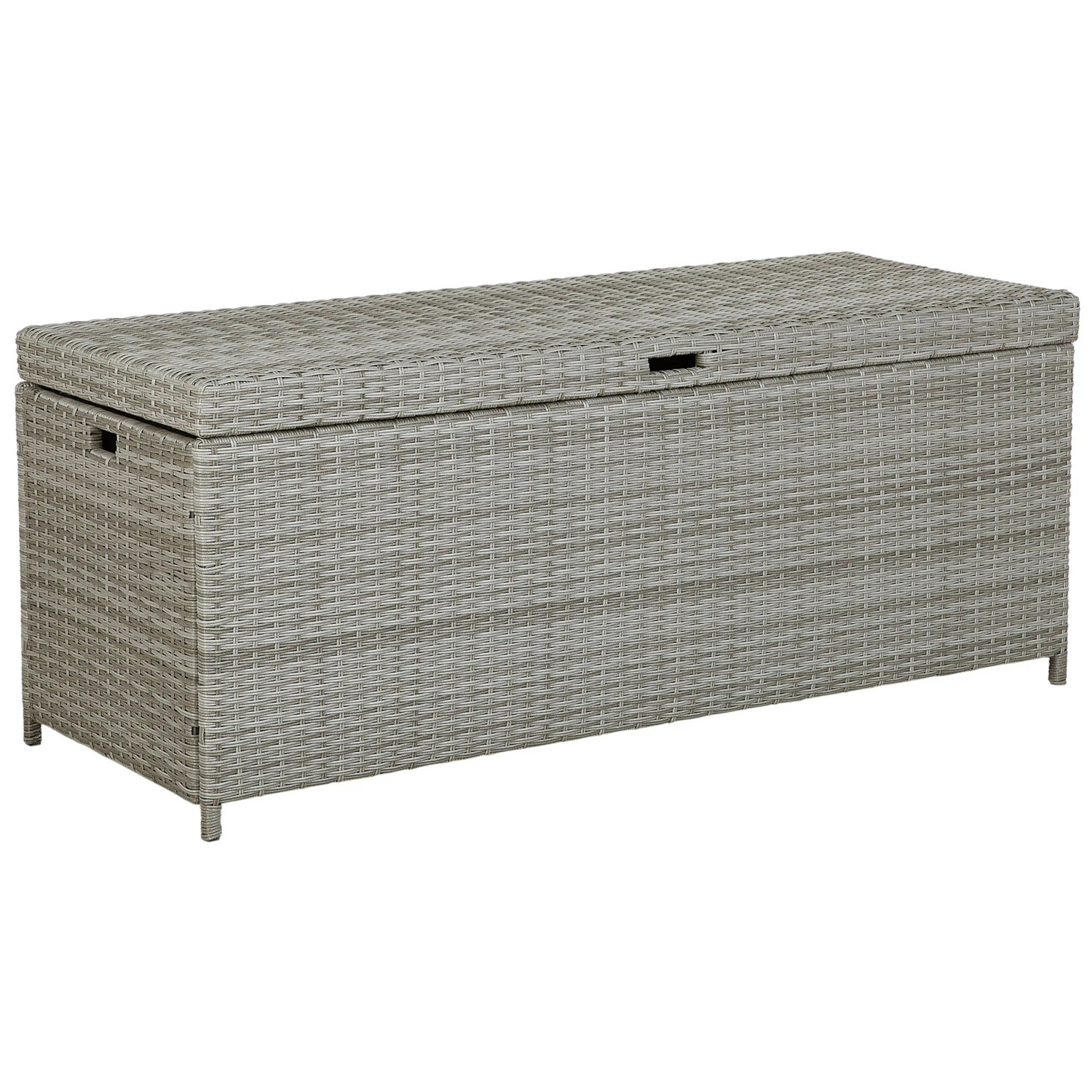 Beliani Truhe MODENA Hellgrau 63x158x66_4