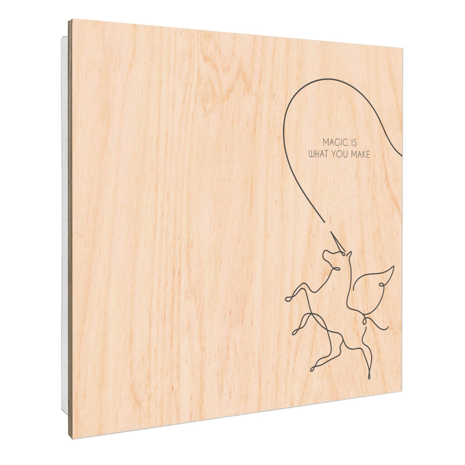 Banjado Großer Schlüsselbox Holz 30x30cm Weiß Scharnier Rechts 50 Haken Sch günstig online kaufen