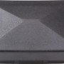 Anthrazitfarbene Ersatz-Pfostenkappe aus Kunststoff, 60x40 mm, für Zaunbau.