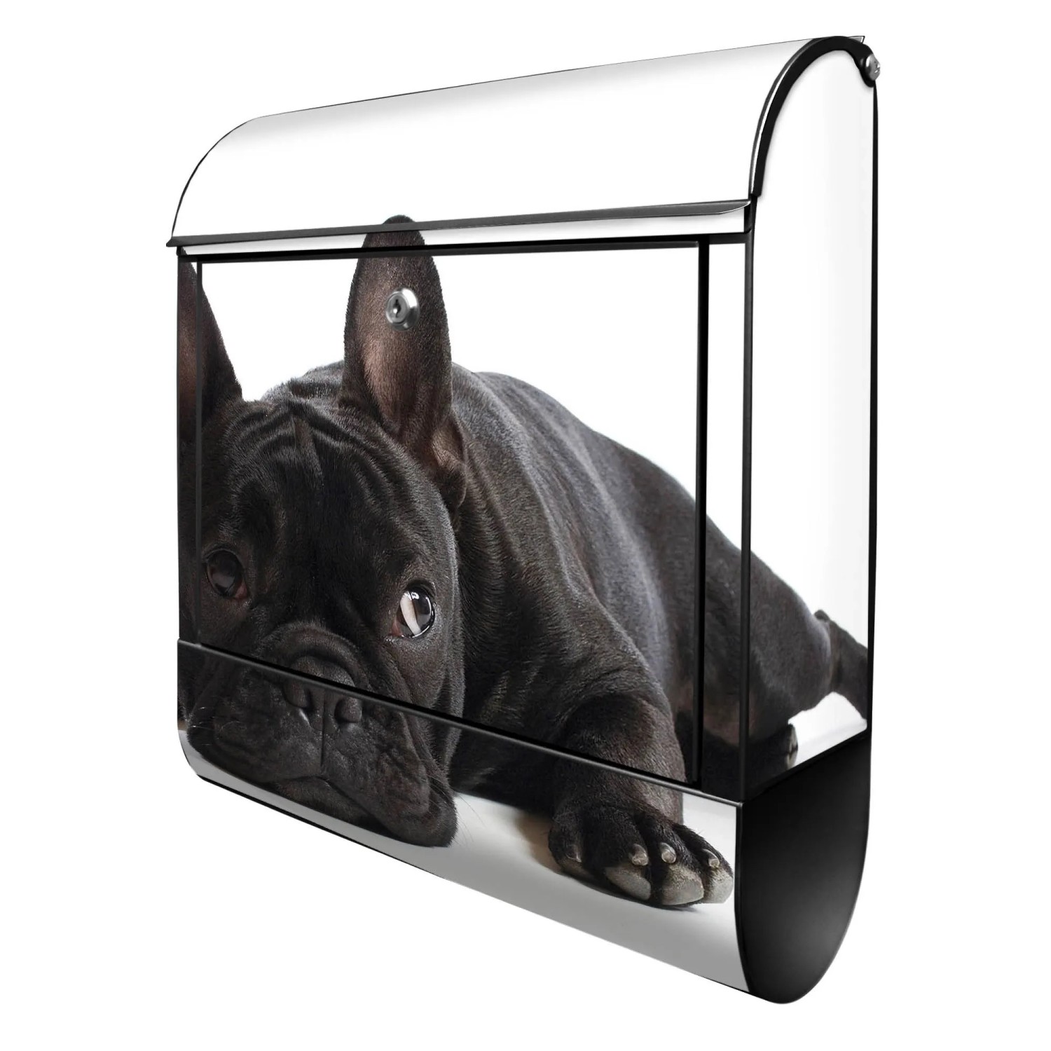 Banjado Design Briefkasten Schwarz Pulverbeschichtet 39x47x14cm 2 Schlüssel günstig online kaufen