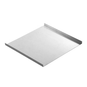 Fackelmann Bodenblech für Trockner-/Waschmaschinenschrank aus Edelstahl, 61,8x60cm.