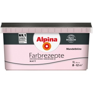 Alpina Farbrezepte Mandelblüte, matte Innenfarbe im 1L Eimer.