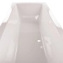 Calmwaters Duo-Badewanne Modern Square, 200x90 cm, mit Wannenfuß und Ablaufgarnitur.