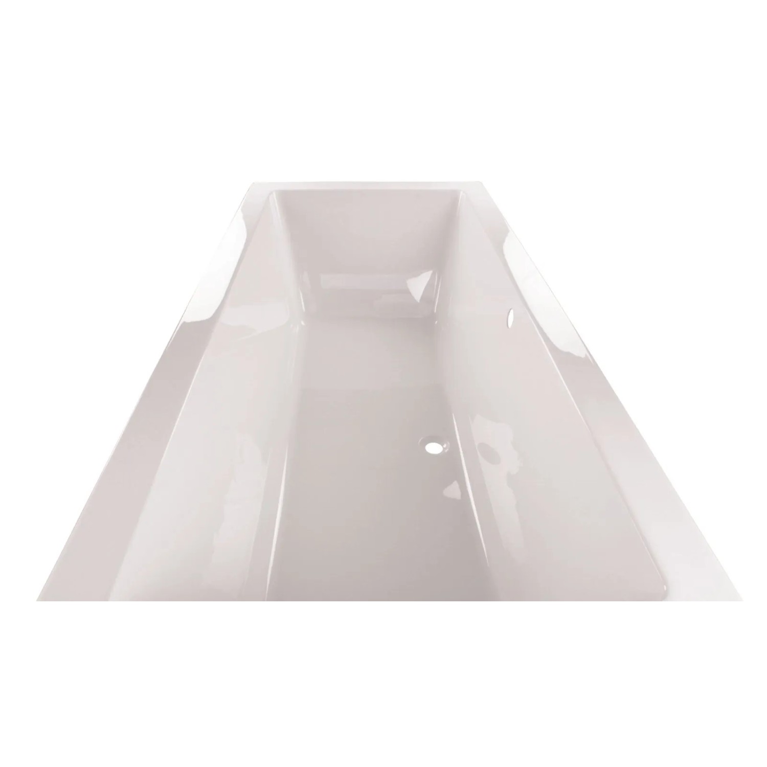 Calmwaters Duo-Badewanne Modern Square, 200x90 cm, mit Wannenfuß und Ablaufgarnitur.