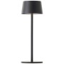 Schwarze Akku-Tischleuchte Jona von Brilliant, 25 cm, für Innen & Außen. Dekoleuchte mit Touchdimmer.