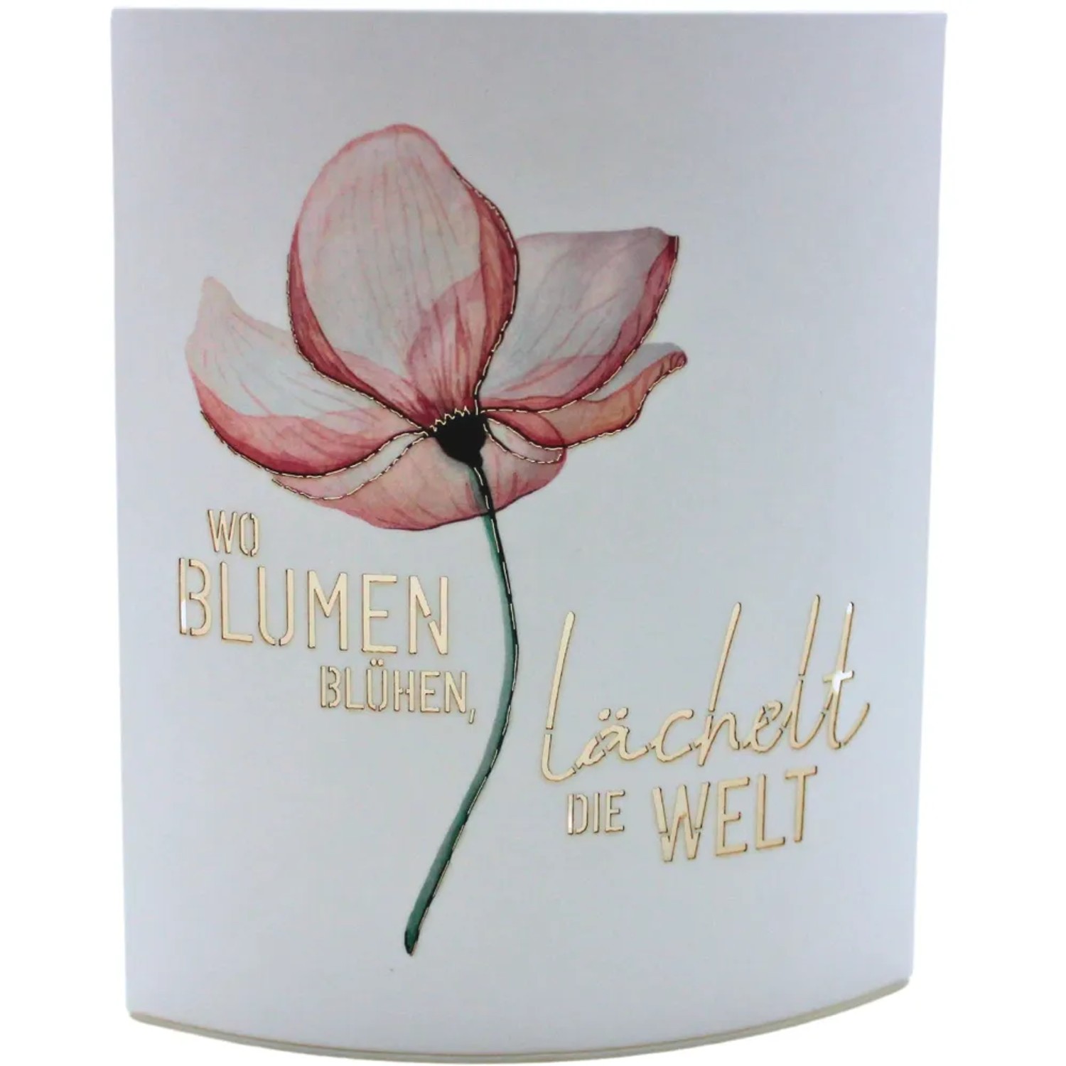 Dekohelden24 Dekolicht Nachtlicht Dekolampe Lampe Leuchte Wo Blumem Blühen mit Timer 6/18 h Batteriebetrieben 2xAA L/B/H 13 x 5 x 16 cm