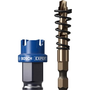 Bosch Expert Lochsäge Carbide Sheet Metall Ø 22 mm mit Zentrierbohrer und Feder.