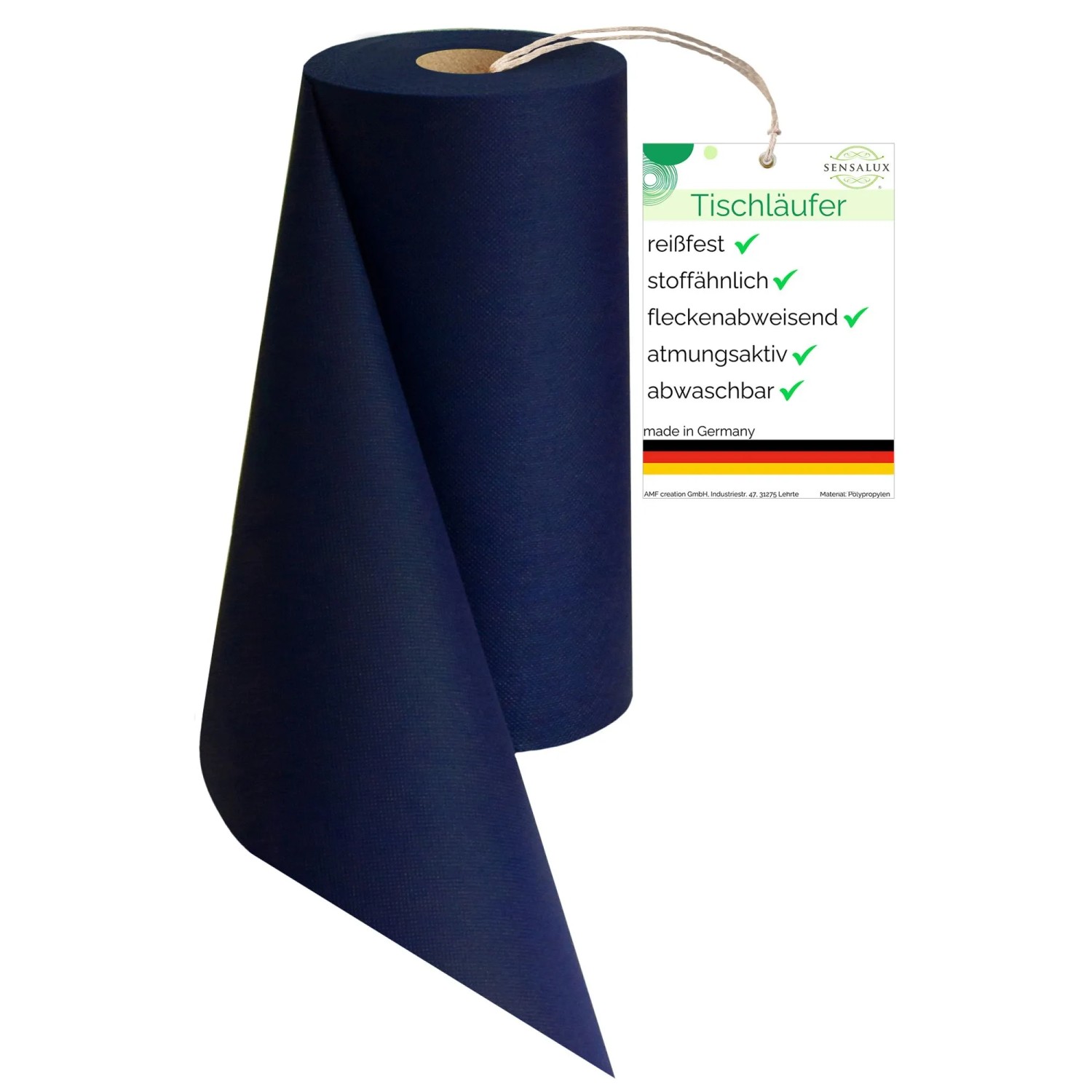 Sensalux Vlies-Tischläufer 50 cm x 25 m Dunkelblau