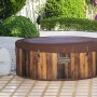 LAY-Z-SPA Helsinki AirJet Whirlpool, rund, 180x66 cm, mit Abdeckung und Pumpe in Holzoptik.