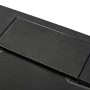 Detailaufnahme: Anthrazitfarbene Schulte Duschwanne ExpressPlus mit Ablaufabdeckung.