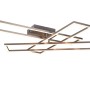 Moderne LED-Deckenleuchte Corso in Nickel matt mit rechteckigen Leuchtelementen.