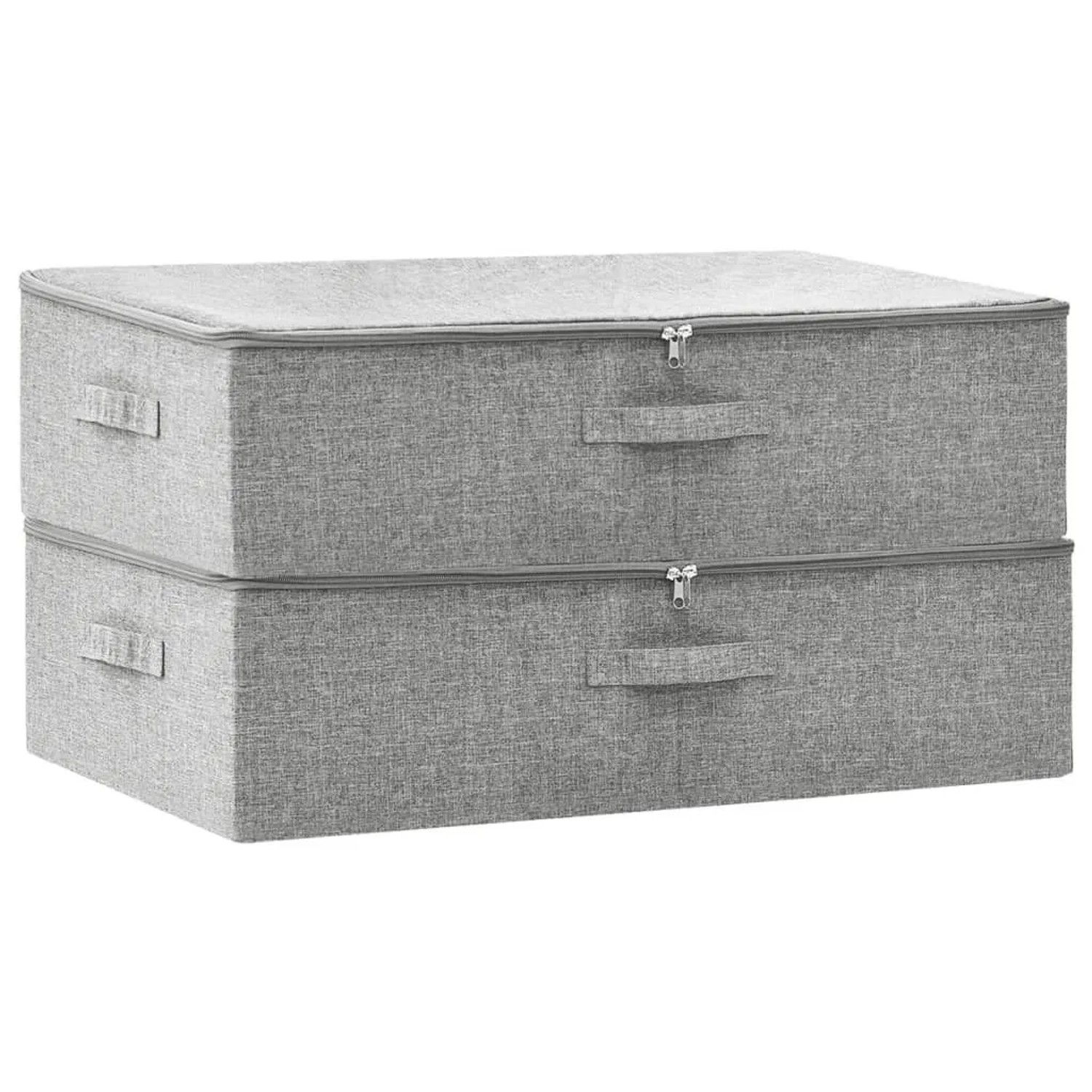 vidaXL Aufbewahrungsboxen 2 Stk Stoff 70x40x18 cm Grau 332906