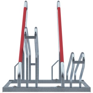 Schake Fahrradständer für 2 Fahrräder, feuerverzinkt, 700 mm Länge.