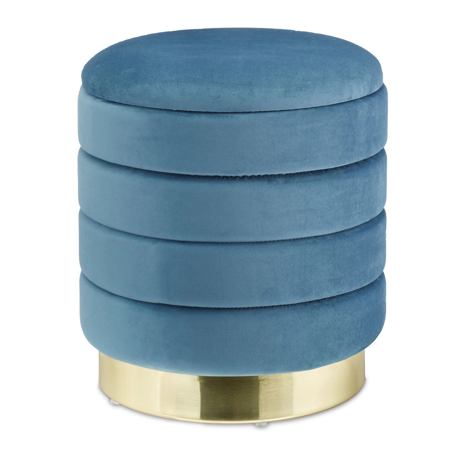 Relaxdays Samthocker Samt Petrol mit Stauraum 43,5 cm x 39 cm 4,6 kg