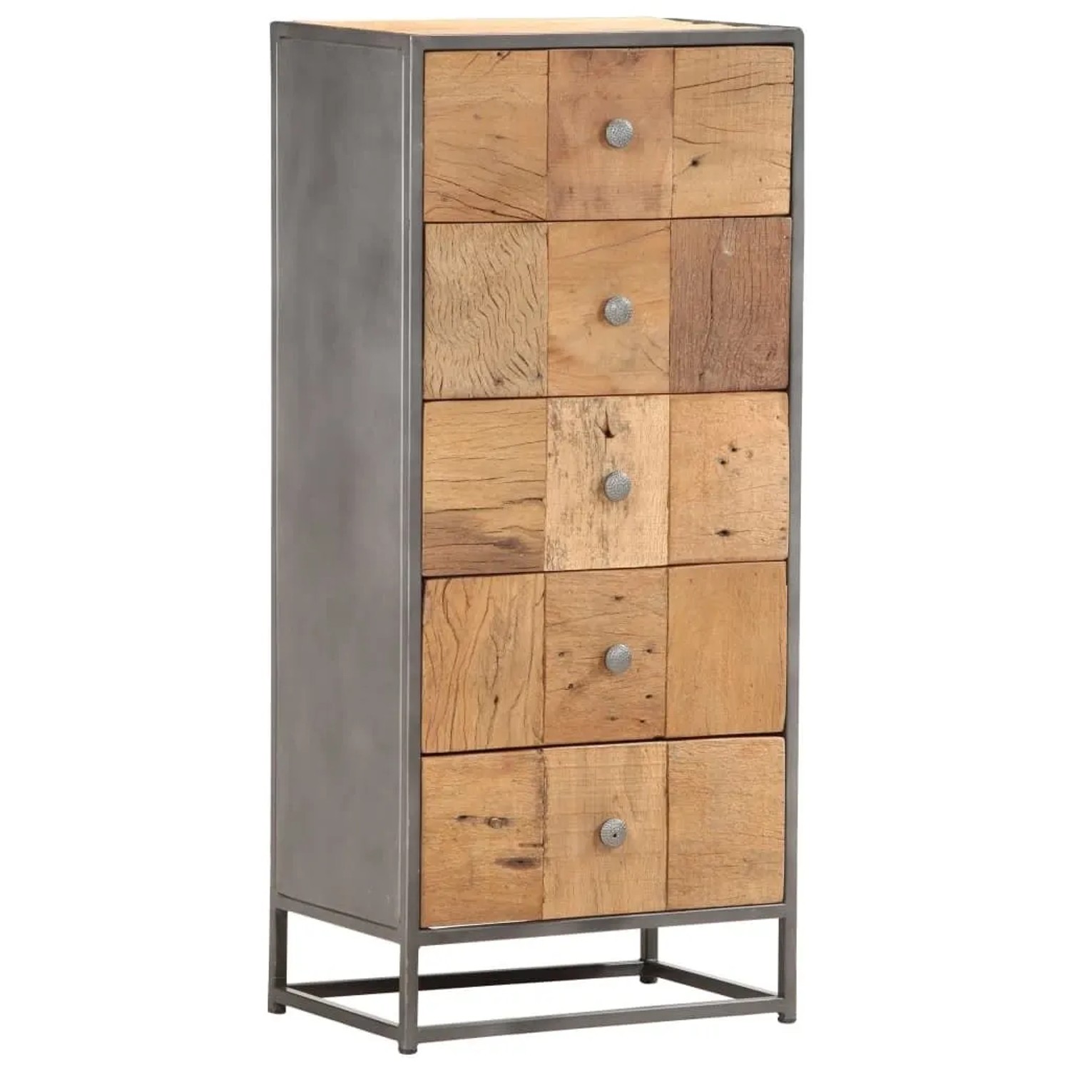 vidaXL Highboard mit Schubladen 45x30x100 cm Altholz Massiv 286529