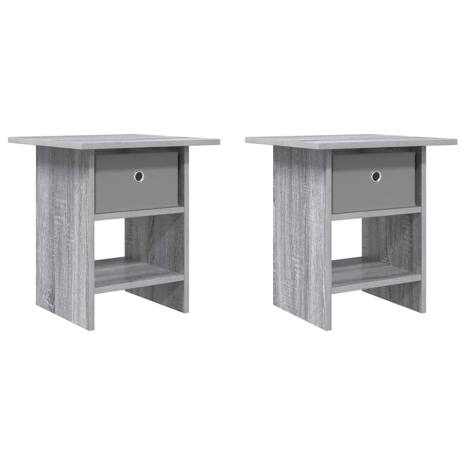 vidaXL Nachttisch 2 Stk Graues Sonoma 41 x 40 x 45 cm Holzwerkstoff 8000447