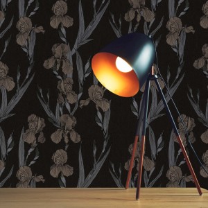 Tadessi Tapete Floral M1-No.1374 Vliestapete in Schwarz