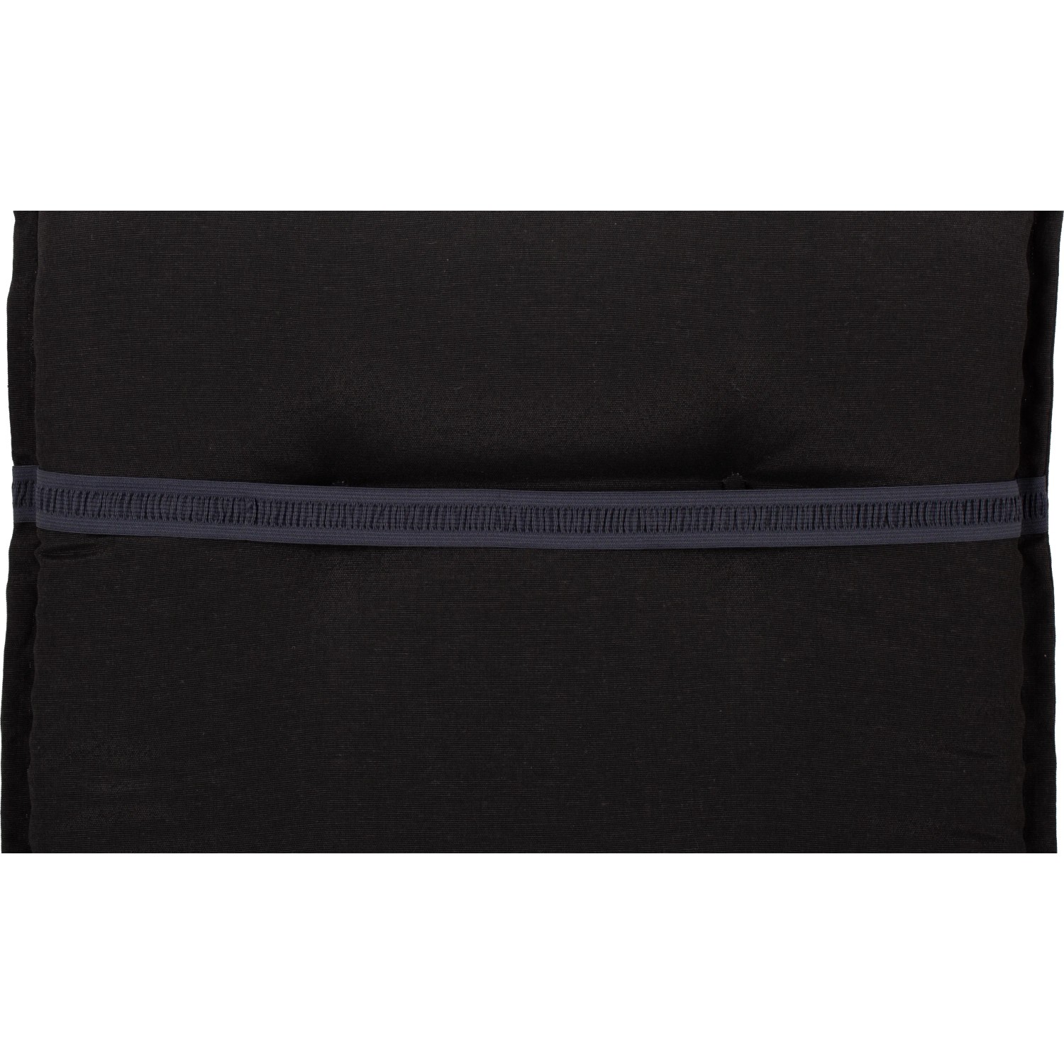 Dunkelgraue Beo Sitzauflage Trier, 6er-Set für Niedriglehner, mit Gummiband.
