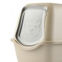 Rotho Katzentoilette Bailey Cappuccino, geschlossenes Katzenklo mit Schwingtür und Katzenkopf-Motiv.
