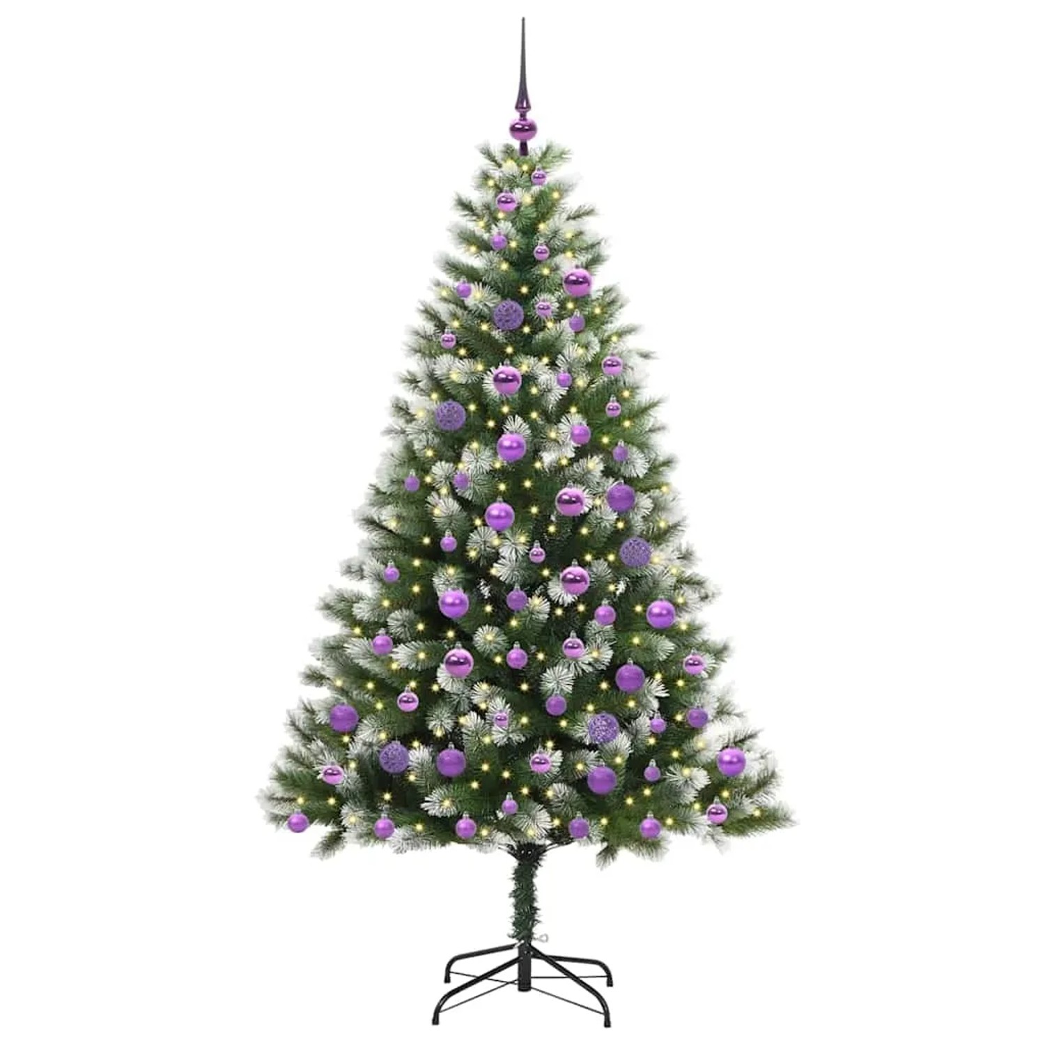 vidaXL Künstlicher Klapp Weihnachtsbaum mit Schneeüberzug 180 cm 3395448