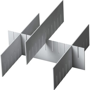 Weißer Eurobox-System Abtrenner (55,4x26cm) zur Unterteilung von Aufbewahrungsboxen.