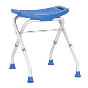 Costway Duschhocker 49-52,5 cm Höhenverstellbar Bis 150 kg Blau