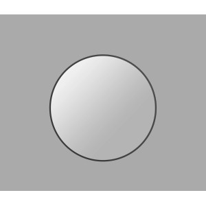 Runder DSK Designspiegel Picasso, Ø 50 cm, mit schwarzem Rahmen.