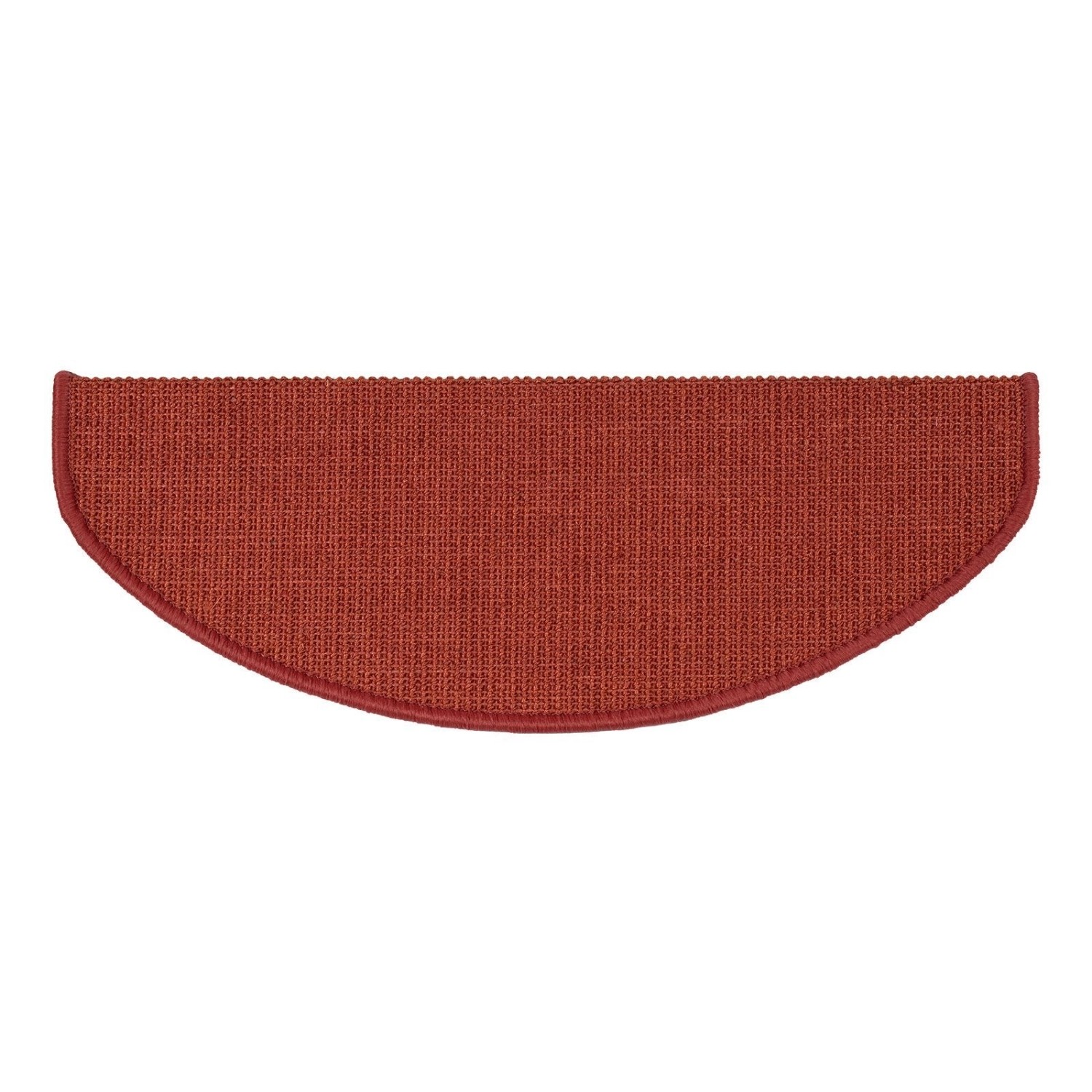 Karat Stufenmatte Sisal Pure Nature Selbstklebend Rot Halbrund 23,5 x 65 cm günstig online kaufen