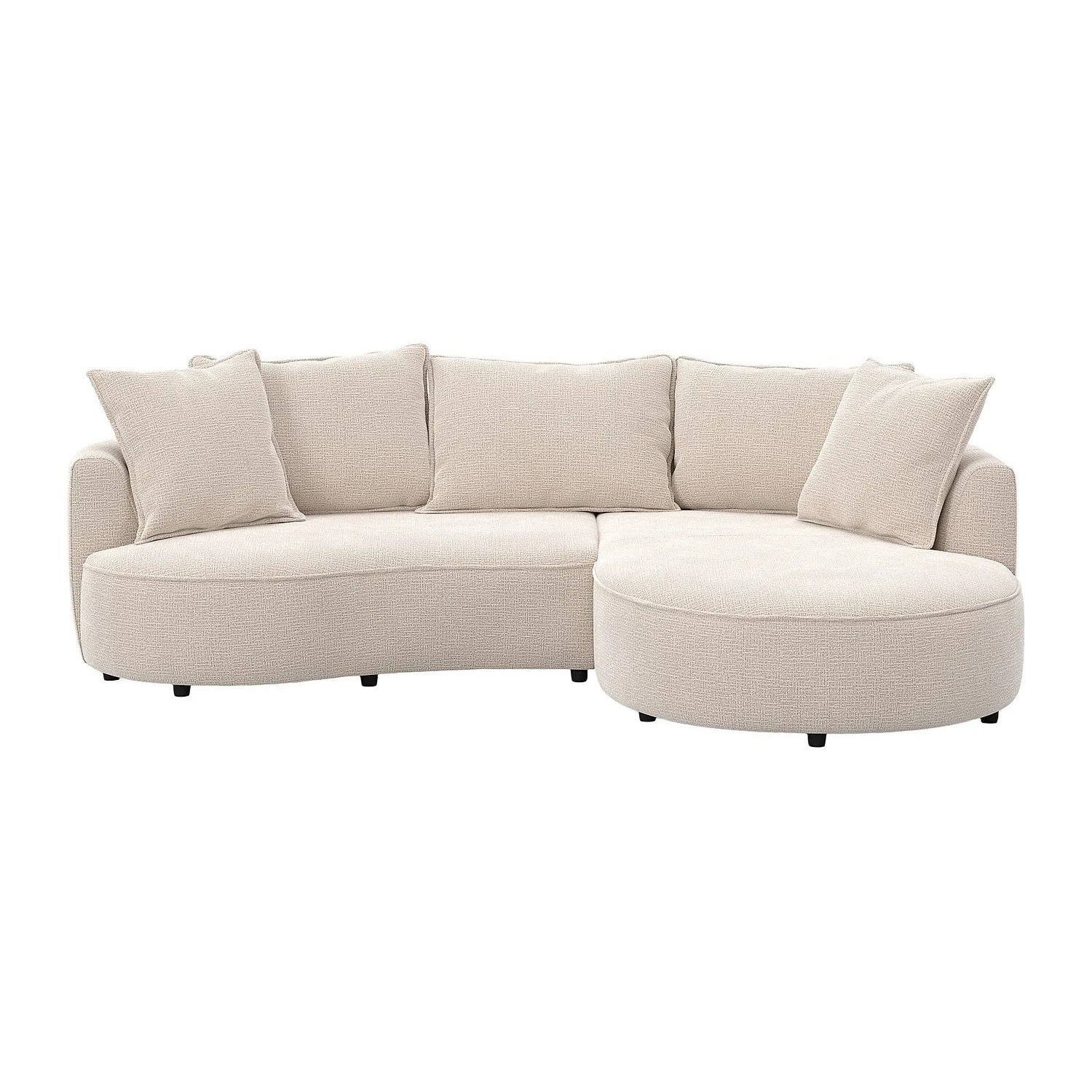 Vente-unique Sofa Ohne Schlafmöglichkeit Ceprano Beige 260 cm