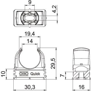 OBO Bettermann Quick-Schelle Rohr-Klemmschelle M20 100 Stück Weiss