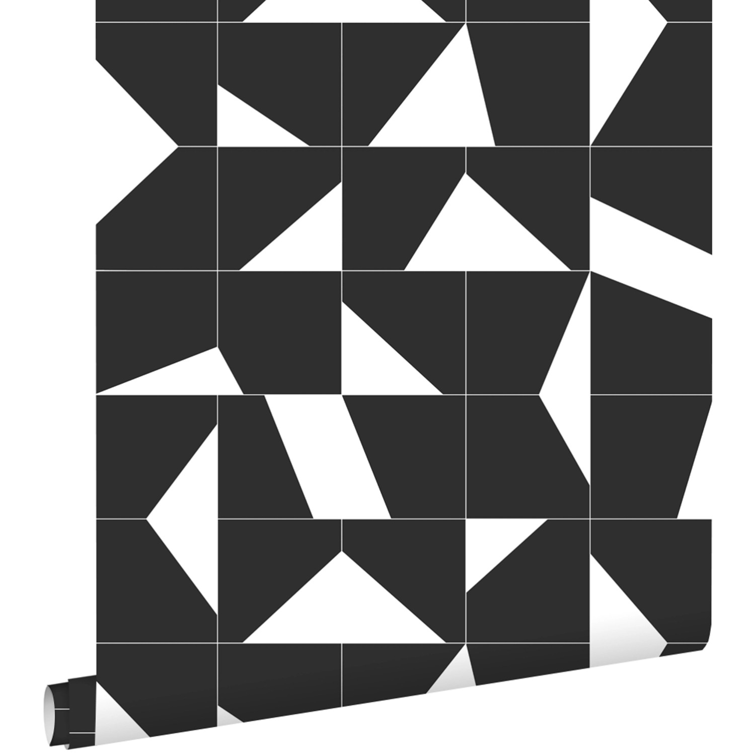 ESTAhome Tapete Fliesenmuster Schwarz-Weiß 53 cm x 10.05 m günstig online kaufen