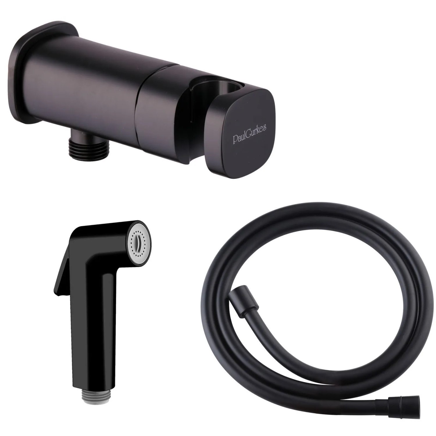 PaulGurkes Bidet Unterputz Matt-Schwarz Spraybrause