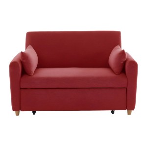 Vente-unique Schlafsofa Ayla Rot 140 cm
