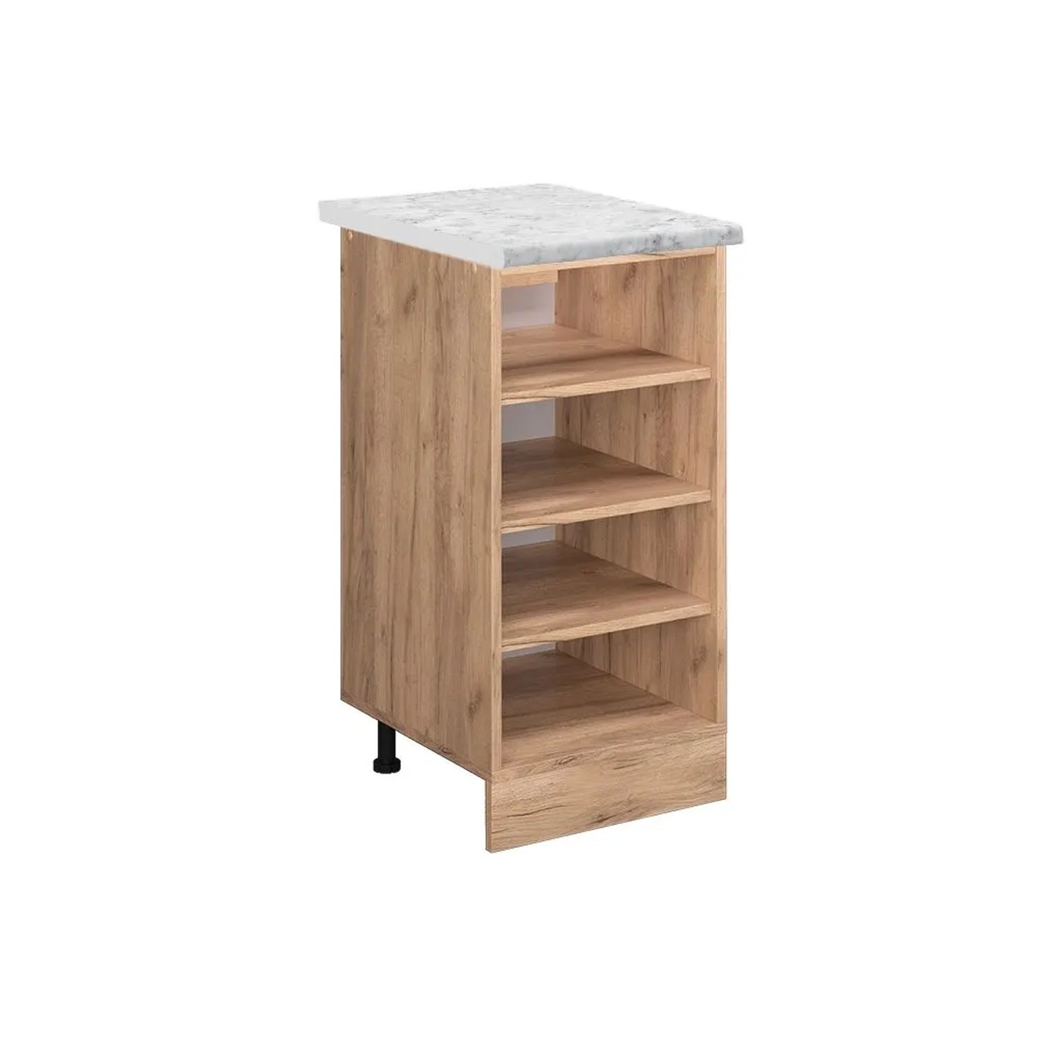 Vicco Küchenregal R-Line Offener Küchenschrank Goldkraft Eiche Goldkraft Eiche AP Marmor mit Goldkraft Eiche Korpus