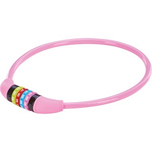Pinkes Prophete Kinder-Zahlenschloss, 650 mm lang, 10 mm dick, für Fahrräder.