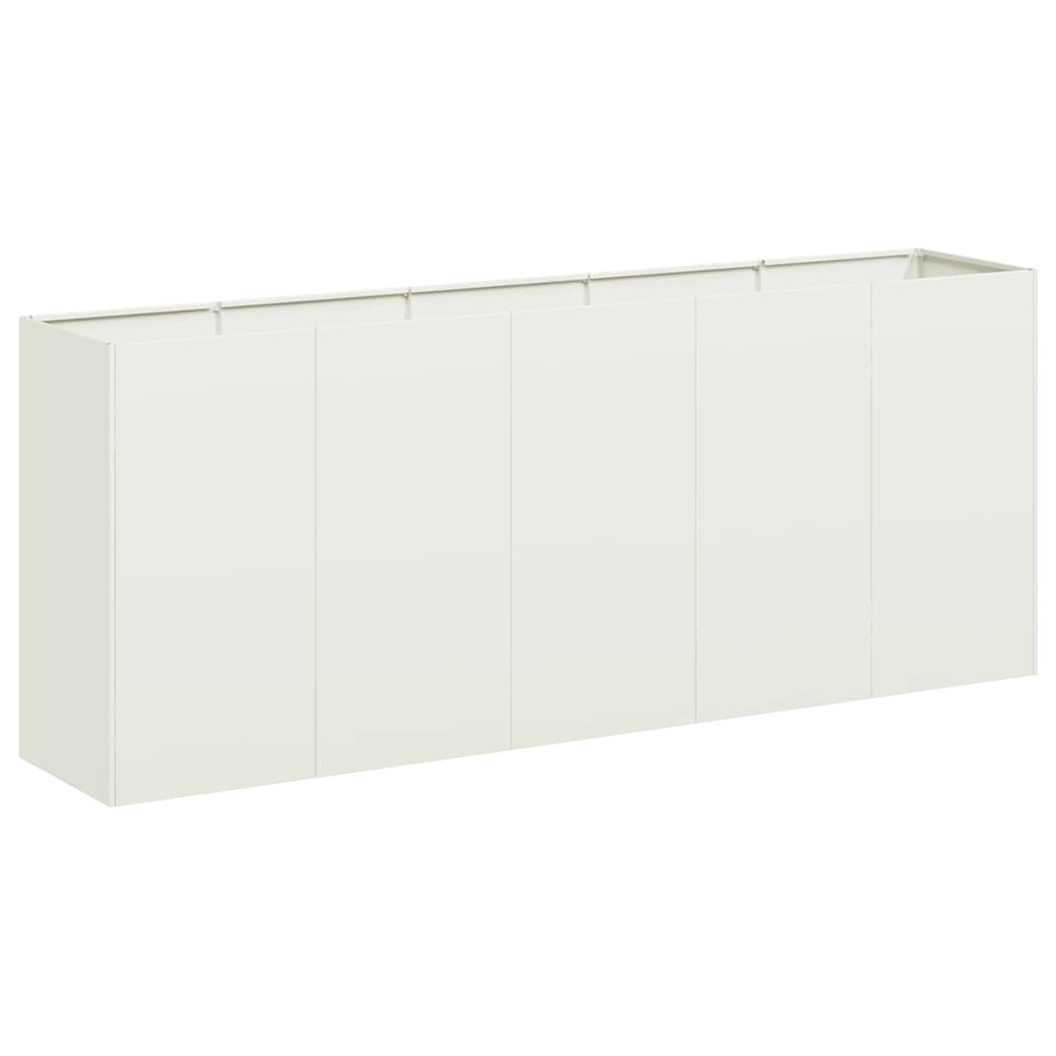vidaXL Pflanzkübel Weiß 200x40x80 cm Kaltgewalzter Stahl 860725 günstig online kaufen