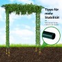 Grüner Costway Rosenbogen aus Metall, ideal als Torbogen oder Rankhilfe im Garten.