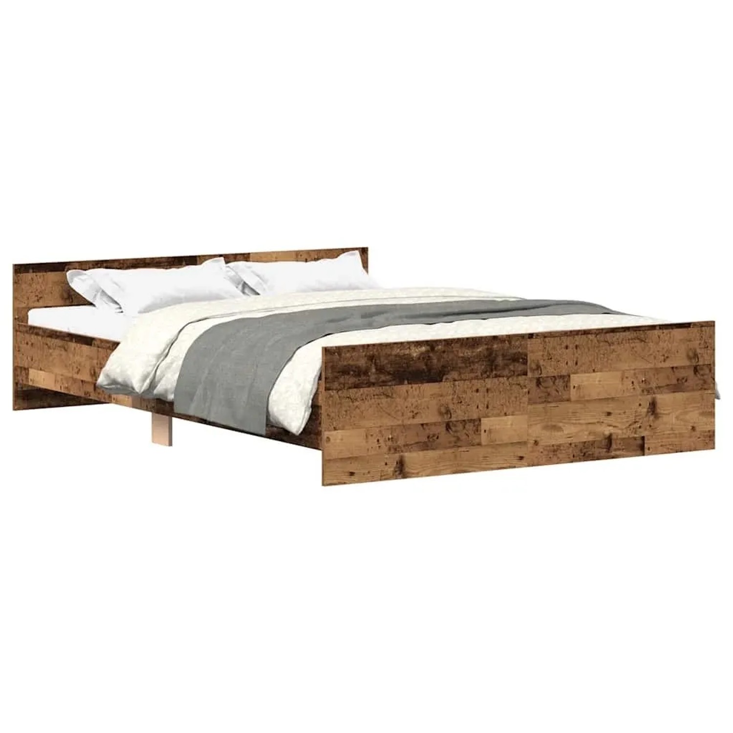 vidaXL Bettgestell ohne Matratze Altholz-Optik 120x190cm Holzwerkstoff 3328 günstig online kaufen