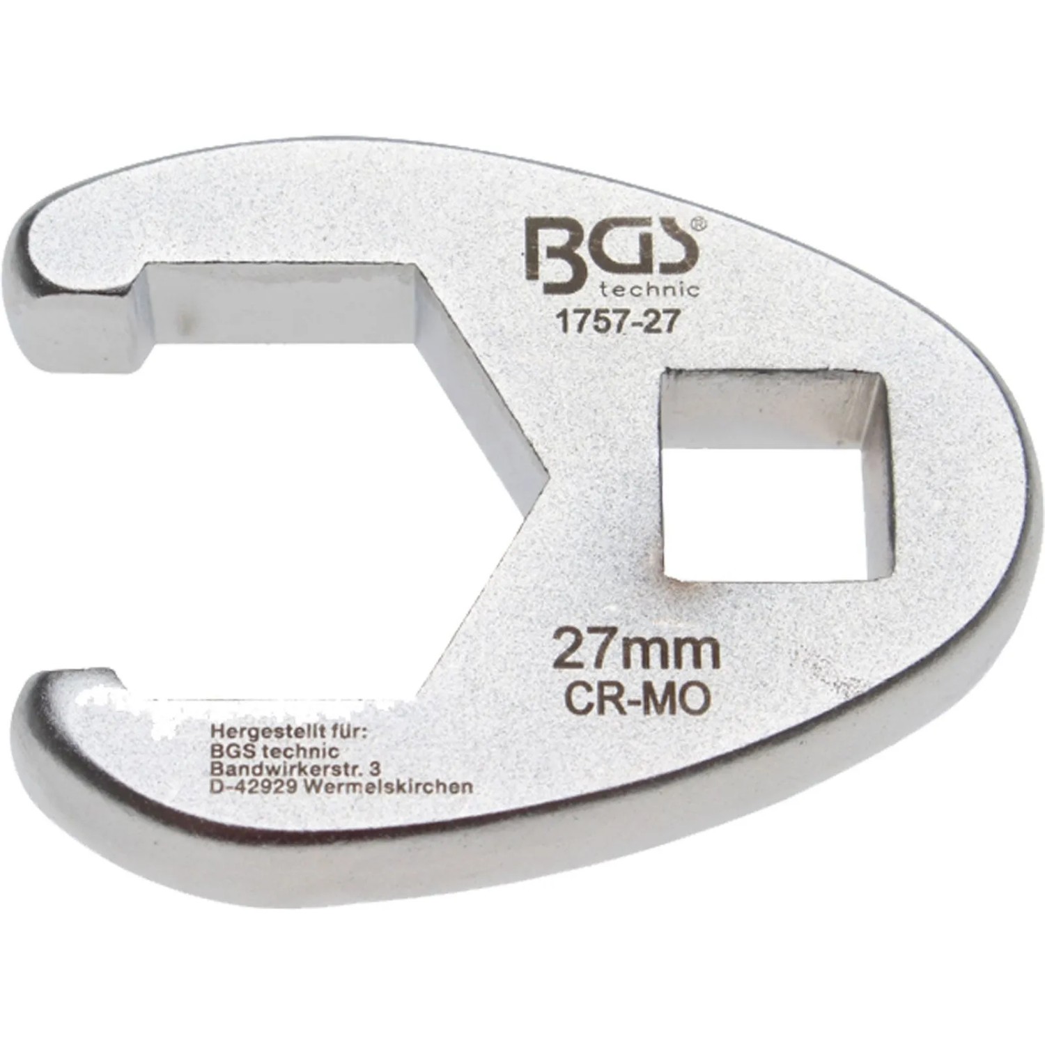 BGS Hahnenfußschlüssel Antrieb Innenvierkant 12 5 Mm  1 2 Zoll  SW 27 Mm 1757 27