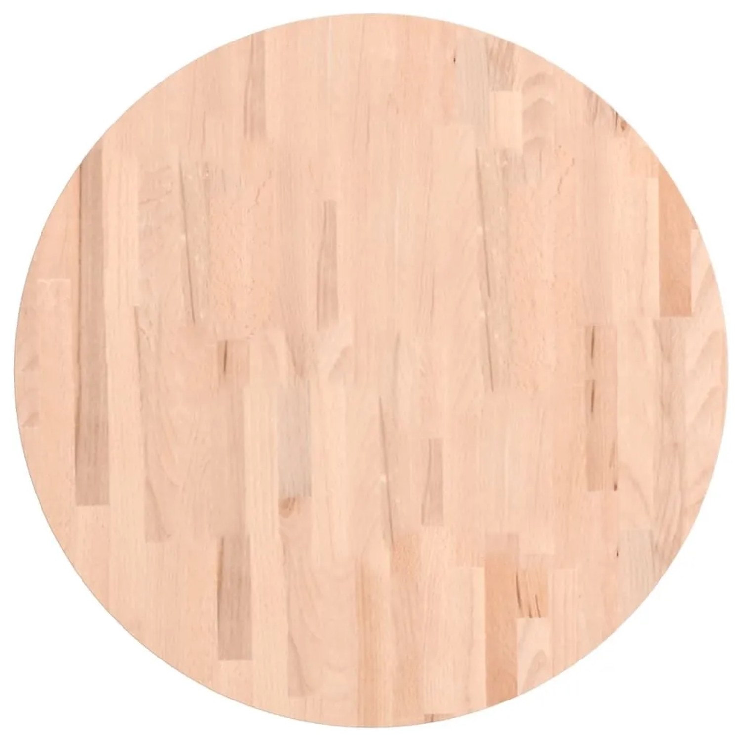 vidaXL Tischplatte Ø70x2,5 cm Rund Massivholz Buche 355917