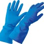 Blaue Mehrweghandschuhe Robust Größe L für Haushalt und Garten.