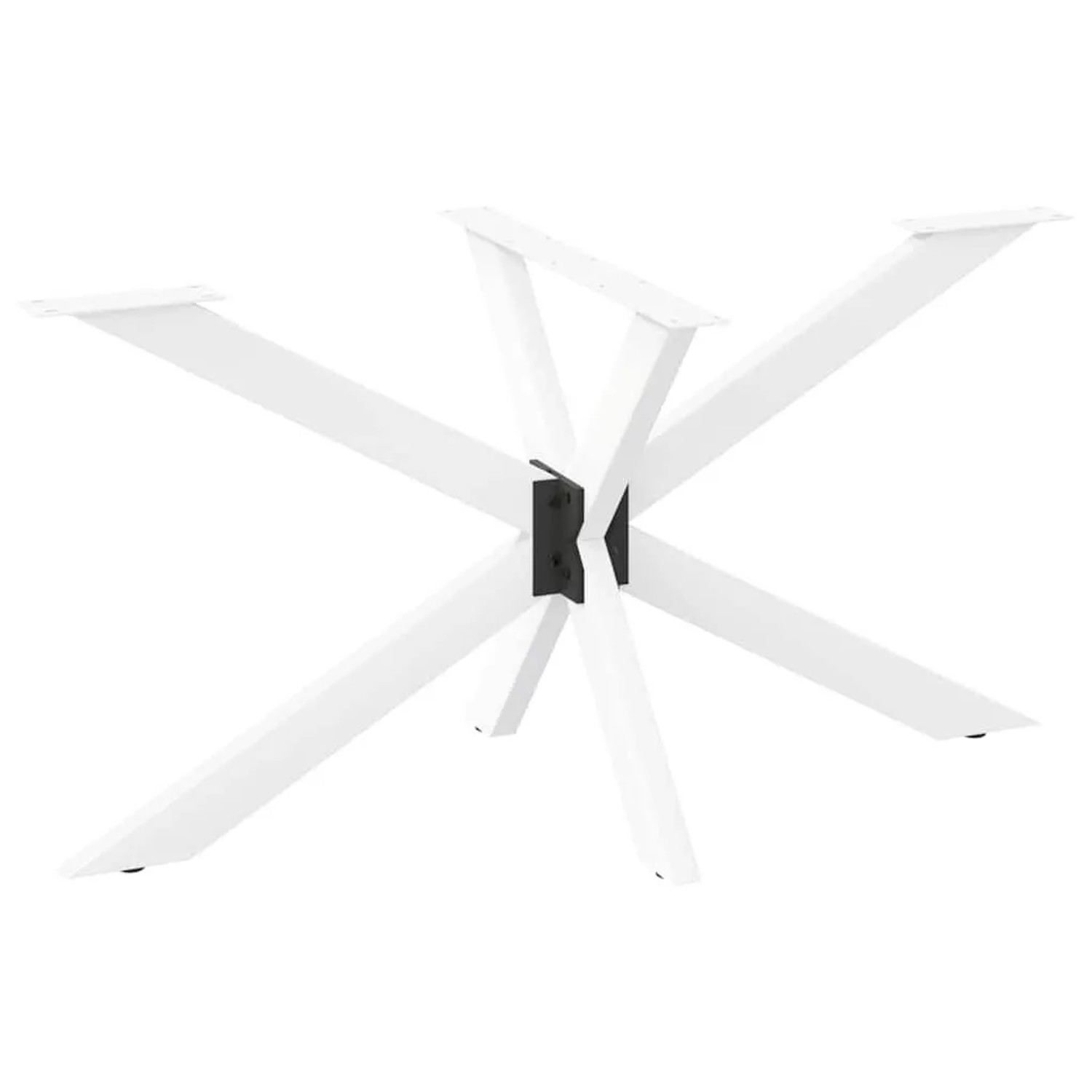 vidaXL Esstischbein in Spinnenform Weiß 120x68x72-73 cm Stahl 4013113