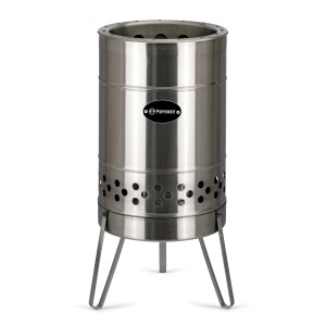 Petromax Feuertonne Pyron PX aus Edelstahl, raucharme Feuerschale für Garten und Camping.