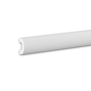 Weiße PROFHOME Friesleiste/Wandleiste (200 cm x 2 cm x 4 cm) für Paneel-Zubehör.